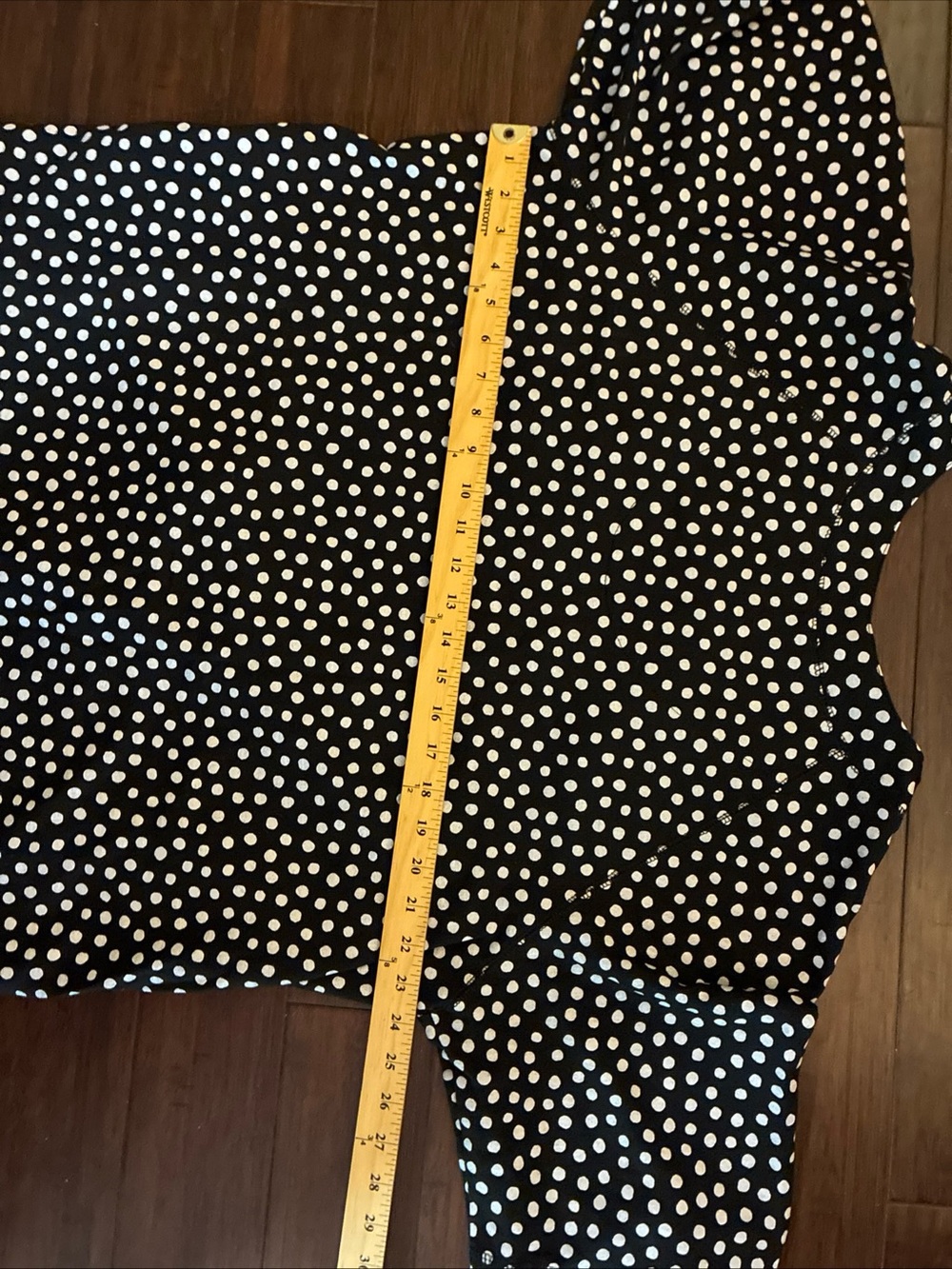 Dreams & Co. Plus 24W Black & White Polka Dot Short Sleeve Beach Cover Up Zip up - Picture 12 of 16
